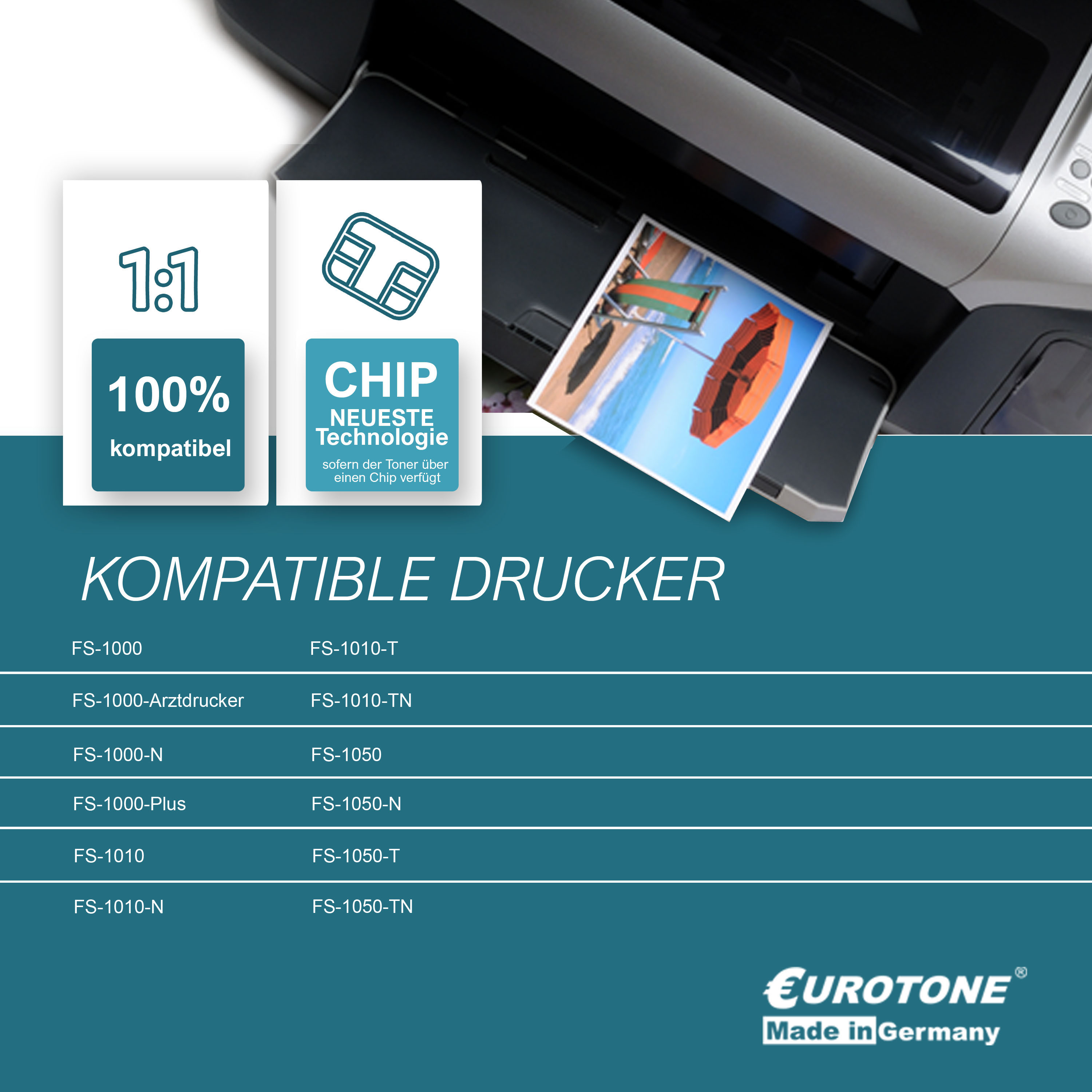 1x Nachfülltoner für Kyocera fü 1000 1010 1050 Arztdrucker T TN Plus N BLACK - Bild 2 von 5