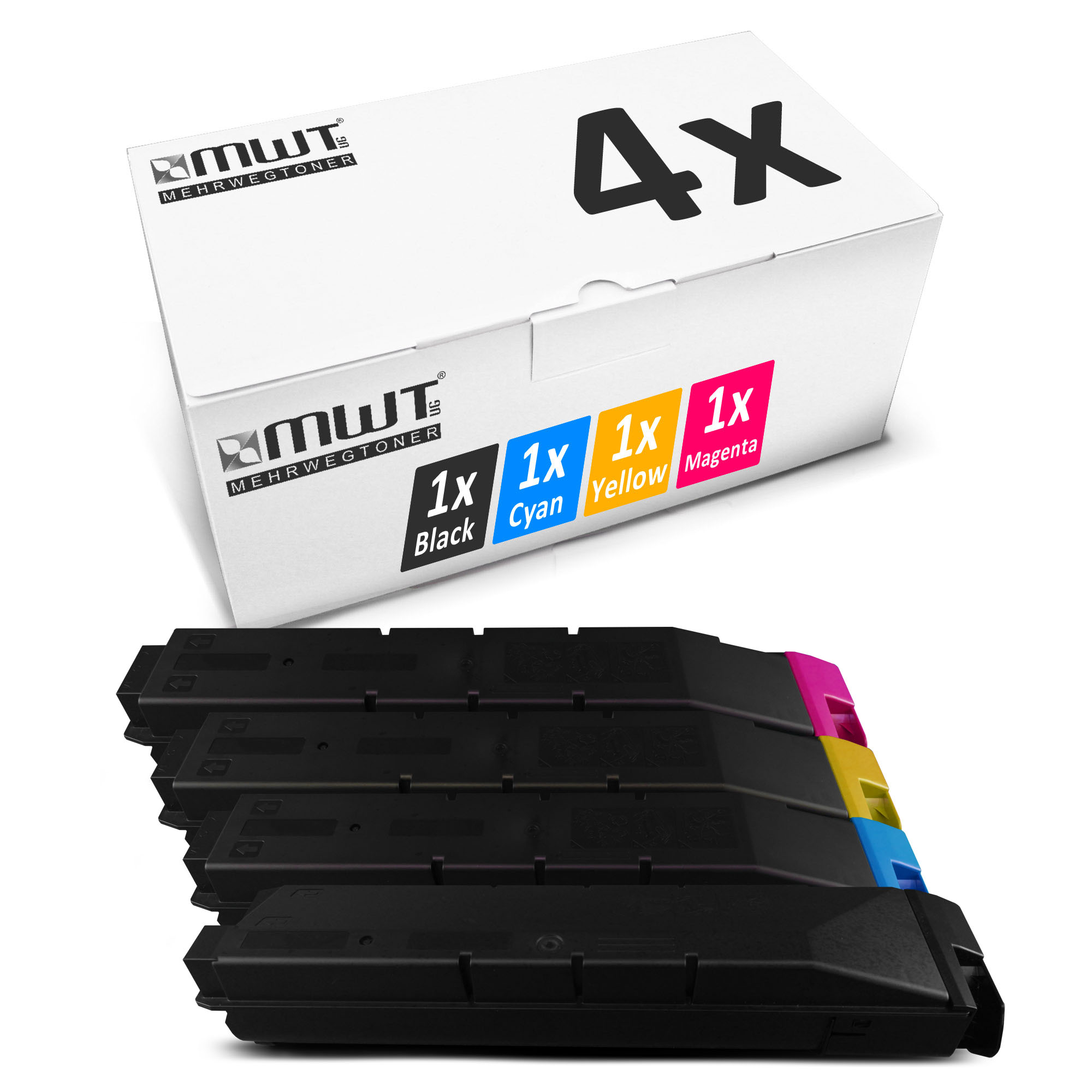 4x MWT Toner Replaces Kyocera TK8600 TK 8600 TK 8600 C TK 8600 TK 8600 ...